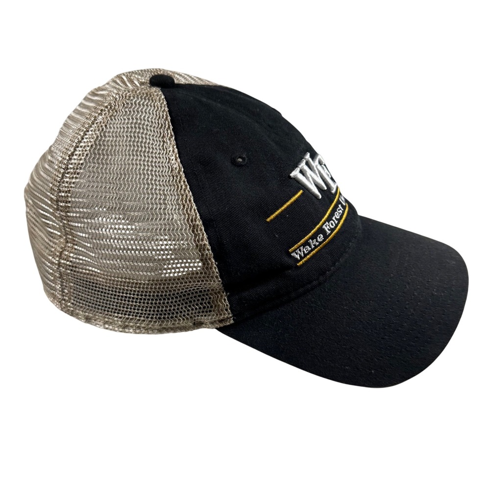 The Game Wake Forest University Trucker Hat Mens OSFM Black Tan Excellent Mesh - Picture 3 of 8
